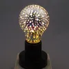 Decorazioni natalizie Lampadina fuochi d'artificio 3D Decorazione atmosfera natalizia creativa lampada a bolle colorate lampadina in vetro E27 4.5W