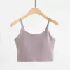 Ll238 avec logo Vêtements de yoga Sous-vêtements de sport Vêtements d'extérieur pour femmes Beau dos Rassembler Soutien-gorge antichoc Sangle Top Fitness Gilet de course