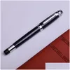 Stylos à bille Sier Black Monte Roller Ball Pen avec recharge école fournitures de bureau de haute qualité pour ami cadeau d'affaires Drop Delive Dhcjk