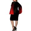 Robes décontractées 2023 Automne Élégant Soirée Robe De Soirée Femmes Mode Impression Irrégulière Fente À Manches Longues Moulante Plus Taille 5XL