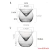 Copas de vino 770C Mixología molecular Interlayer Triángulo Cóctel Cristal helado Cono Mar