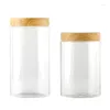 Bouteilles de stockage 100 ml 200 ml 300 ml 500 ml vides pots pour animaux de compagnie conteneurs avec imitation bois texture couvercles pot maison bouteille d'assaisonnement en plastique