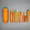 Другие игрушки Creative Carrot Series Silicone Silent Pencil Case Case Organizer Bag Bag Kawaii Stationery Set Kids Birthday Gift 230105