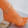 Enklets glanzende strassige streutewandelarmband Fashion Foot Sieraden Minimalistische elegante strand op blote voeten sandalen keten voor vrouwen