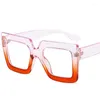 Zonnebrillen frames vrouwelijke transparante decoratieve glazen schattig mooi oversized vierkante optische lens spektakel frame unisex vrouwen gafas