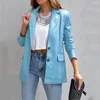 Damskie garnitury Blazer Buzer Button Pu skórzany płaszcz kardigan Casual Clothing Sui garnitur damski