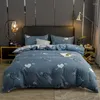 Sängkläder sätter enkelhet stil bomull fyra stycken set modern stilfullt bäddsäng omslag