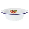 Bowls Enamel Bowl Enamelware Mixing Platesnoodle Serving Dish Soup Basin Pan White Salad Ceramic Dishes Vintage Chinese
