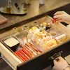 Scatole portaoggetti Clear Makeup Layered Box Dressing Table Cosmetic Lipstick Finishing Grid Desktop Drawer Vano