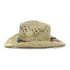 BERETS ZLD STRAW WESTERN COWBOY HAT RAFFIA HANDED MANE MAND MAN WOMAN CURLING BRIM CAP SUN PROSTRICTION UNISEX HATS