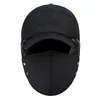 Berets Men's Ear Protection Face Bomber Hats Thicker Plus Velvet Warm Women Winter Hat Outdoor Cycling Snow Male Bone Cap Ski