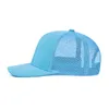 Snapbacks PANGKB Brand Solid Sky Blue Cap New quality blank mesh breathable sports baseball hat adult party cycling trucker cap 0105