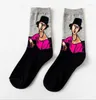 Men's Socks 2023 Spring And Autumn Retro Character Couple Lady Father Grandfather Cotton Personality