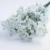 Dekorativa blommor 1pc vit gipsophila konstgjorda bröllop diy bebisar andas falska arrangemang dekor plast hem blomma bukett dekora l8d6