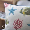 Coussin décoratif oreiller américain méditerranéen casse d'algues étoiles de poisson lin poisson coussin taie s home décoratif canapé coussins 230104