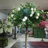 Flores decorativas de 150 cm de altura Artificial Flower Phalaenopsis Tree Plant Pot Pot White Butterfly Orchid Table Ornament for Wedding Home