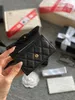 7A Top Wallet CF Mini Card Bag Women Bag Caviar Fashion Diamond Pattern Metal LOGO Buckle Opening Classic Designer Product