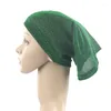 Ethnic Clothing Women Shimmer Inner Hijab Caps Muslim Cap Tube Bonnet Plain Islamic Underscarf Shiny Undercaps