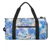 Sacs de plein air élégant or lavande bleu sac de sport aquarelle imprimé fleuri à la mode week-end salle de sport grand mâle femme Fitness sacs à main