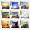 Pillow Seashore Beach Sunset Seagull Scenery Cover Decoration Car Case Home 45x45cm