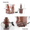 Backgeb￤ckwerkzeuge diy 3tier Schokoladenbrunnen Fondue Mini Choco Wasserfall Hine drei Schichten Kinder Hochzeits Geburtstag Hitze Schmelze DHSNR