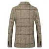 Men's Suits 2023 Spring Autumn Check Design Blazer Men Fashion Stylist Coat Suit Jacket Casual Chaqueta Traje Hombre