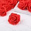 Dekorativa blommor 100 stycken faux rose huvuden riktiga look skum falska rosor för diy bröllop arrangemang baby shower fest bord hem dekorationer