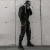 Herrbyxor 2023 Hip Hop Streetwear Jumpsuits Herr Band Broderad Cargo Långärmad Romper Joggingbyxor Techwear