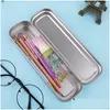 Pencil Cases Iron Pen Case Portable Box Student Stationery Storage Office Supply Drop Delivery School Business Industrial Supplies Ba Dh1Zc