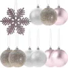 Dekoracje świąteczne 24PCS Kulki wislarze płatki śniegu bombki dekoracja drzewa świątecznego