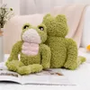 Plush Dolls Cute Musle Frog Toy Soft Stuffed Pillow Magic Bodybuilding Animal Doll Birthday GIfts For Kids 230105