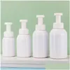 Storage Bottles Jars 200/300/400/500Ml Hand Pressure Foaming White Empty Pump Foam Bottle With Clip Soap Shampoo Lotion Dispenser Dhquf