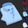 Camicie casual da uomo Grandi camicie formali Colori puri Tutto abbinato Delicato