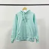 Women's Hoodies Ladies Patch Hooded Sweatshirt 2023 Fall Fresh Mint Green Long Sleeve Pocket Loose Pullover For Women