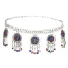 Necklace Earrings Set Gypsy Afghan Coin Tassel Jhumka Bracelet Waist Belly Dance Chain Sets Boho Turkish Tribal Party Jewelry
