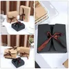 Gift Wrap With Ribbons Cloth T-Shirt Scarf Pack DIY Craft Cardboard Package Wrapping Square Kraft Paper Box Candy Storage