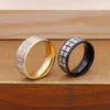 Wedding Rings Creative Car Tire Print Men's Ring Titanium Steel Tail Single