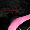 Steering Wheel Covers Cut Car Ear Cover Set Soft Wool Velvet Plush Protector Winter Warmer Women Decorations