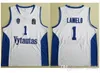 커스텀 남성 리투아니아 Prienu Vytautas 농구 Lamelo Ball Jerseys 3 Liangelo Ball 유니폼 99 Lavar Ball All Stitched Team Blue White239h