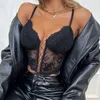 Tanks pour femmes 2023 Mode Femmes Vintage Corset Tops Sexy Mesh Hollow Out Lace Up Bandage Camis Bustier Gilet Crop Top Y2K Punk