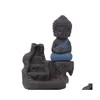 Sachet Bags Wholesale Creative Home Decor The Little Monk Censer Backflow Incense Burner Use In Office Teahouse Ceramic Y102 Drop De Dhmbx