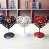 Candle Holders 1PC European Retro Heart Jelly Wedding Black Candlestick Creative Love Decorating Holder Home Decoration 035