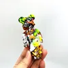 Colorful Angry Bears Shape Silicone Smoking Spoon Pipes For Dry Herb Tobacco Set Violent Bear Design Hand Pipe With Glass Bowl Mini Water Bong