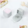 Boîtes à bijoux BK 11 Couleur Veet Cadeau pour anneaux Engagement de mariage couple Emballage Square Box 55x50x4m Drop Livraison Dhxrb