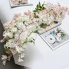 Dekorativa blommor Vackra Sakura Cherry Blossom Rattan Artificial Party Wedding Supplies Mariage Decoration Wall Hanging Vine Garland