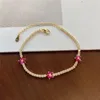 Luksusowy projektant bransoletki tenisowej For Woman Flower 925 Srebrny biżuteria Pink niebieska zielona zielona 5a Cubic Cyrconia Charm Women Bransoletka Diamentowa Bransoletka