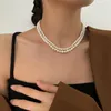 Кокер минар элегантный множественный пресноводный жемчужный ожерелье для женщин для женщин Оптовое ожерелье из медного золота каждый день