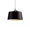 Hanglampen moderne zwart goud stof lichten woonkamer slaapkamer hanglamp eet ronde ronde leding lamp lamp lamp armatuur