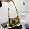 Sacs de créateurs d'épaule Cleo Handbags Classic Rabouche à rabat Magas Hobo Qualine Golden Genuine Leather Fashion Marque Lady H318L