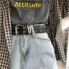 Belts Unisex Fashion Punk Chain Belt Adjustable Multicolor Double/Single Metal Buckle Shorts Jeans Leather Waistband